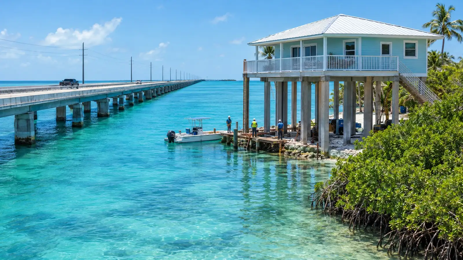 A building scene from the Florida Keys area of Florida