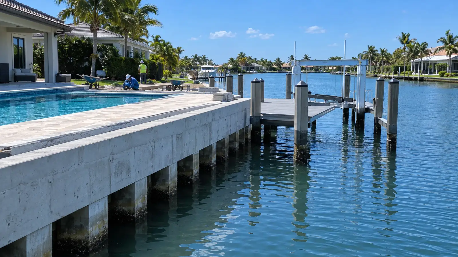 Building Seawalls, Docks and Pools with GFRP