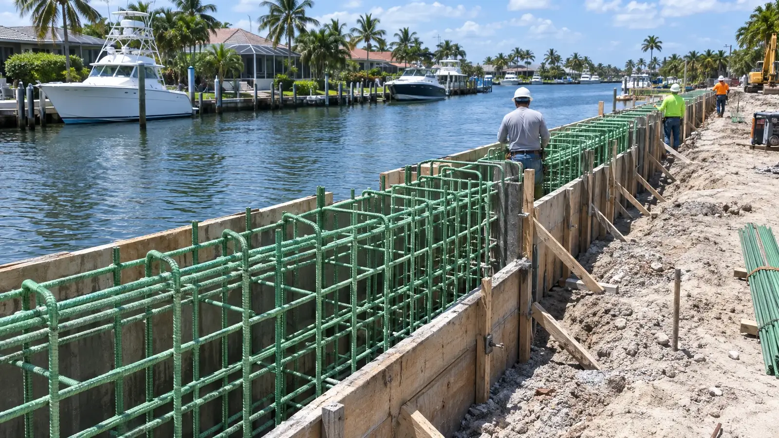 GFRP for Seawalls and Marine Work in Florida