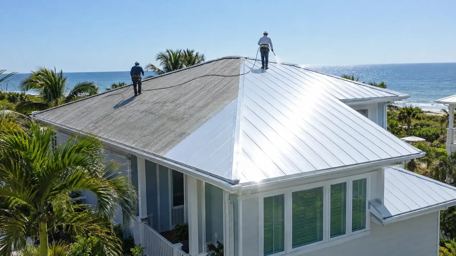Metal Roof Stain Removal in Florida